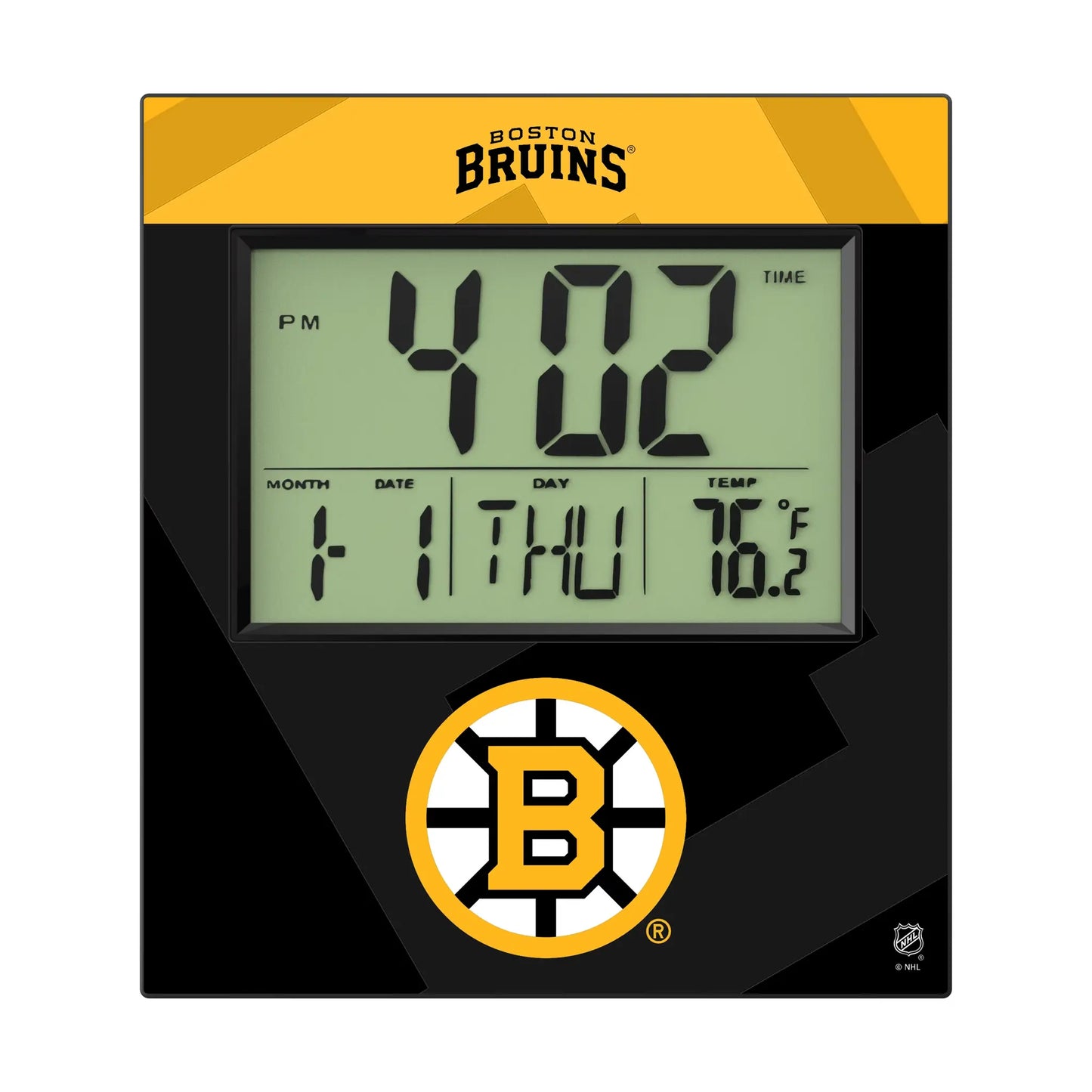 Boston Bruins Color Block Wall Clock