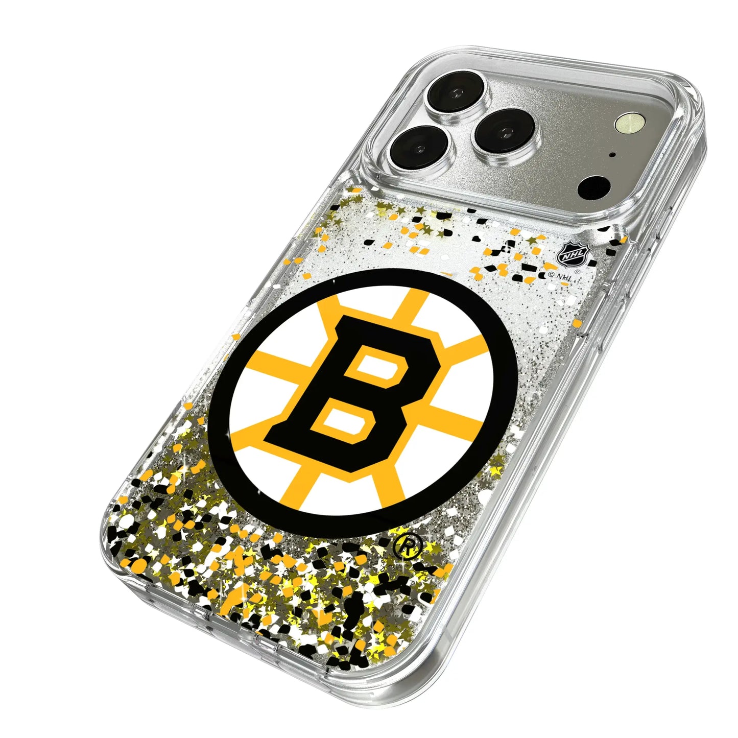 Boston Bruins Confetti Glitter Phone Case for Apple iPhone