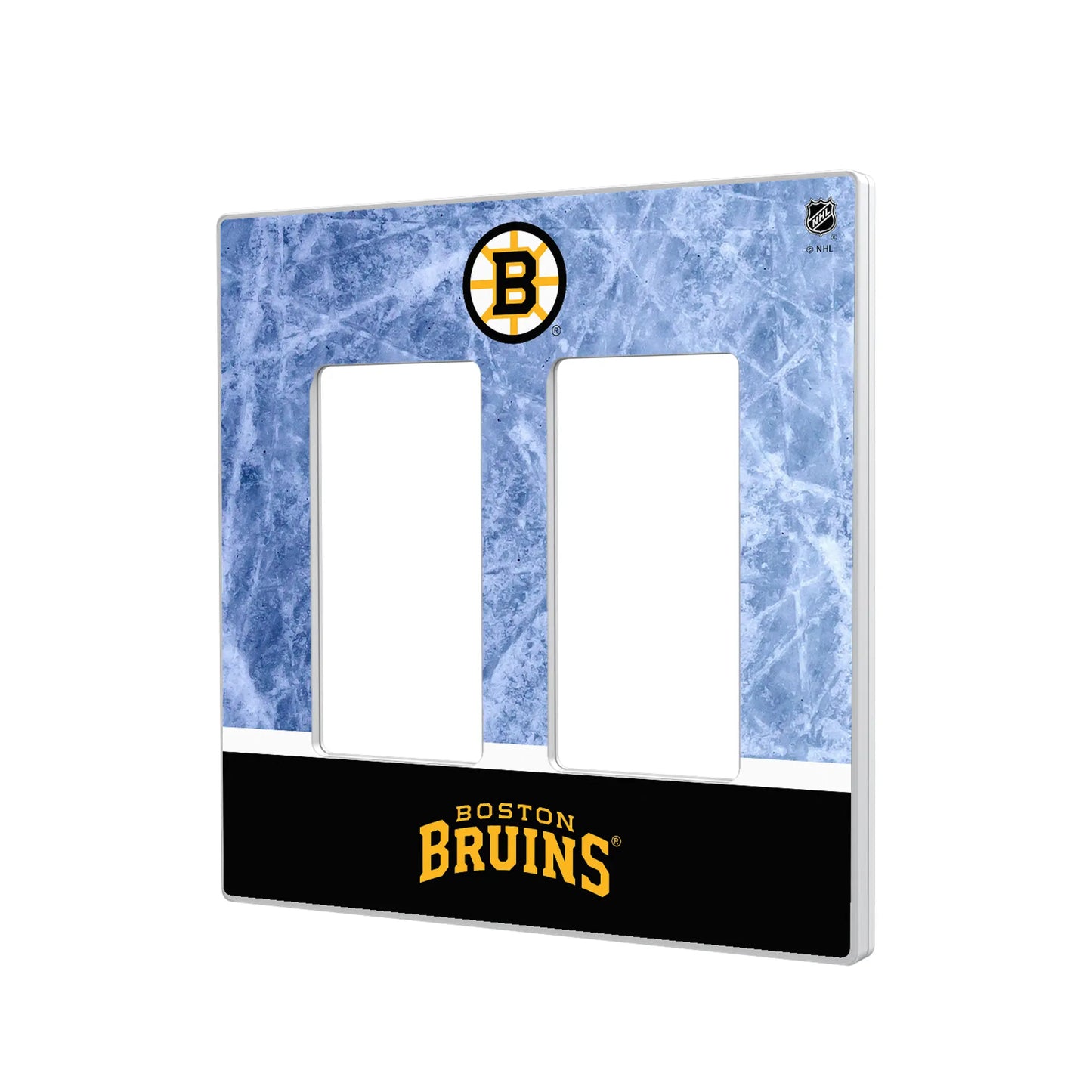 Boston Bruins Ice Wordmark Hidden-Screw Light Switch Plate