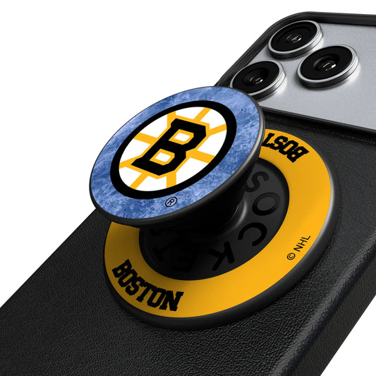 Boston Bruins Ice Wordmark PopSockets Magnetic Phone Grip and Stand