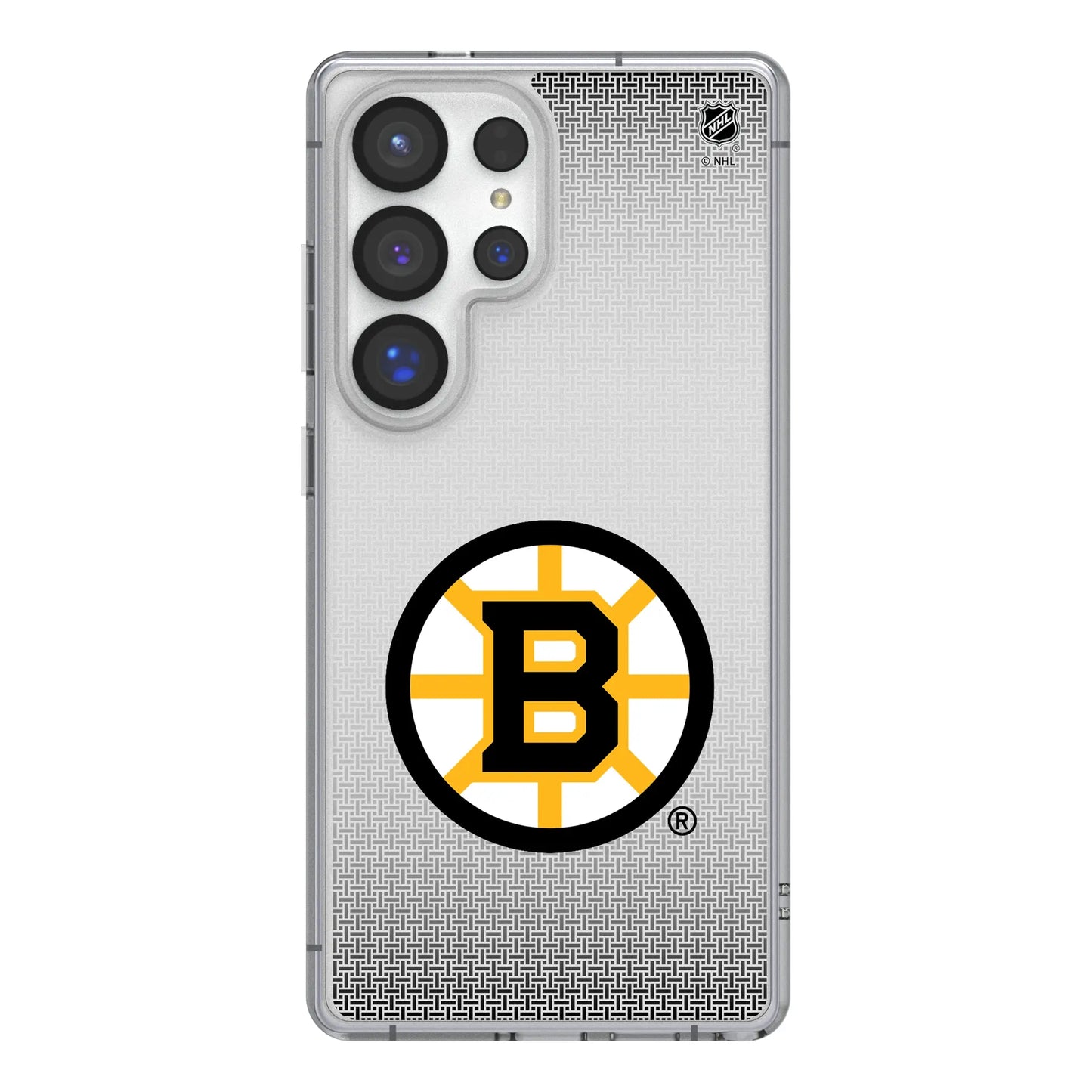 Boston Bruins Linen Clear Phone Case for Samsung Galaxy