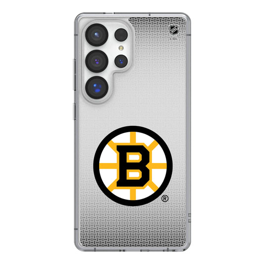 Boston Bruins Linen Clear Phone Case for Samsung Galaxy