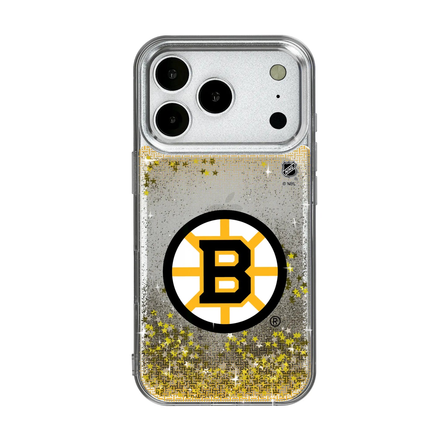 Boston Bruins Linen Glitter Phone Case for Apple iPhone