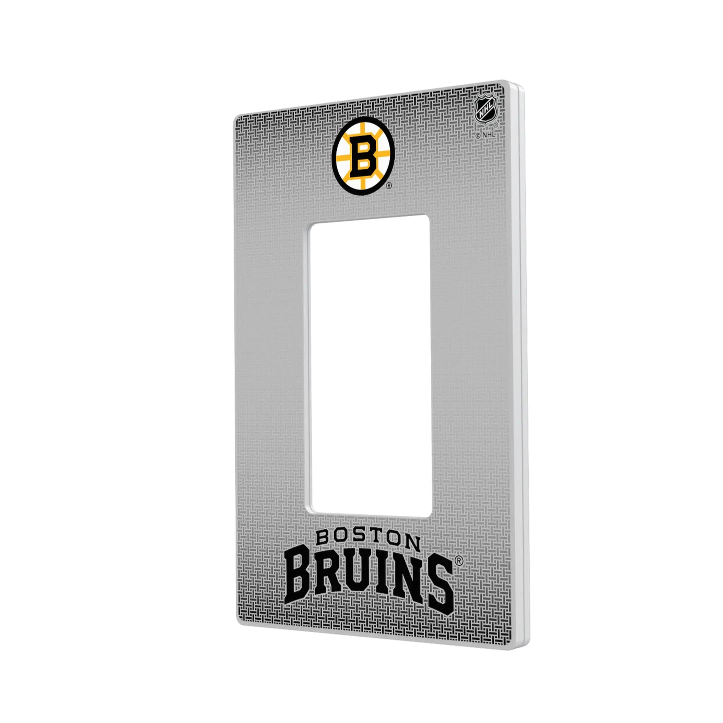 Boston Bruins Linen Hidden-Screw Light Switch Plate
