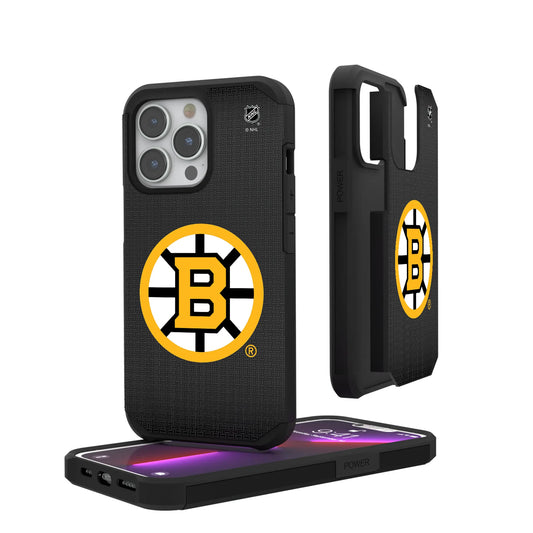 Boston Bruins Linen Rugged Phone Case for Apple iPhone