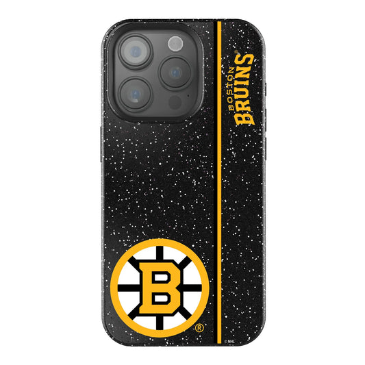 Boston Bruins Sidebar Black Bling Phone Case for Apple iPhone