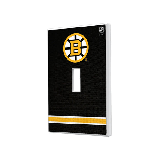 Boston Bruins Stripe Hidden-Screw Light Switch Plate