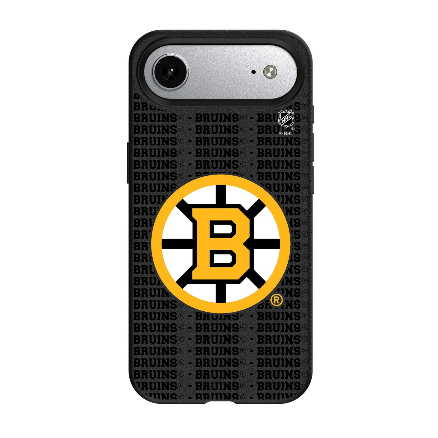 Boston Bruins Text Backdrop MagSafe Compatible Phone Case for Apple iPhone