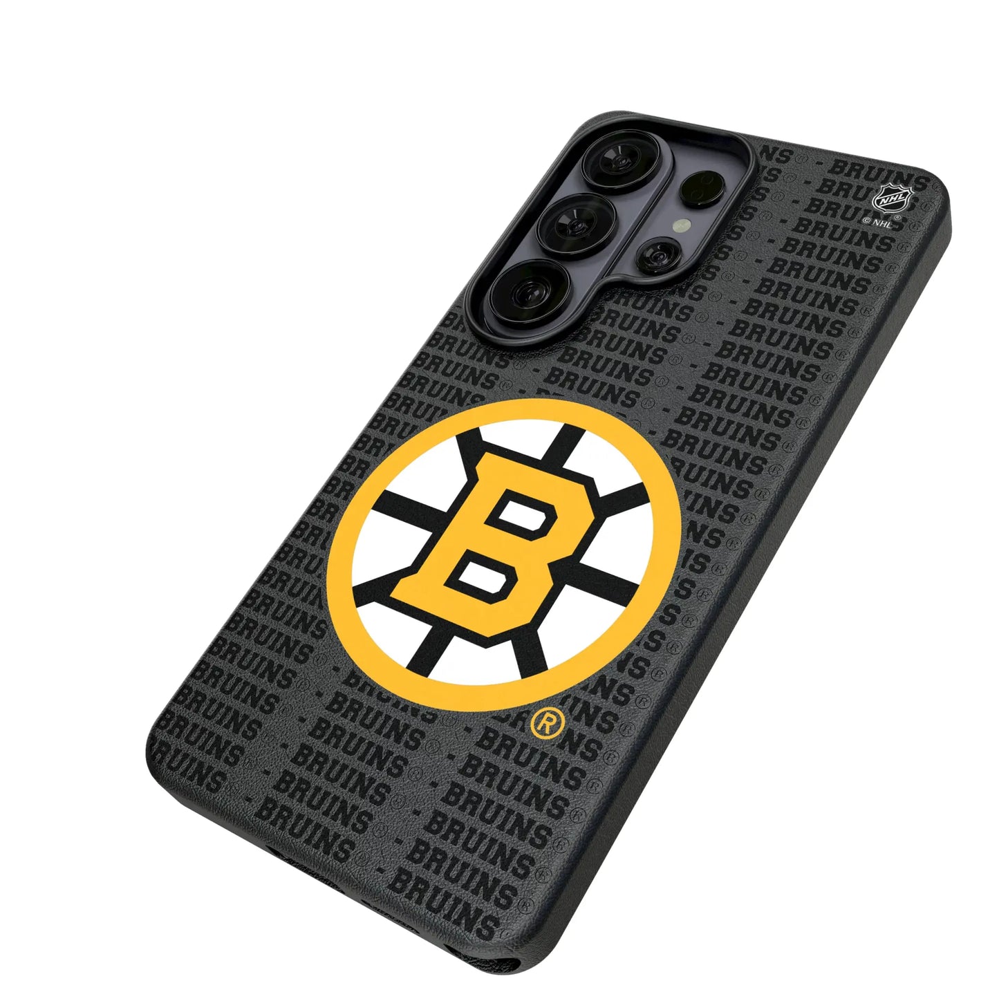 Boston Bruins Text Backdrop MagSafe Compatible Phone Case for Samsung Galaxy