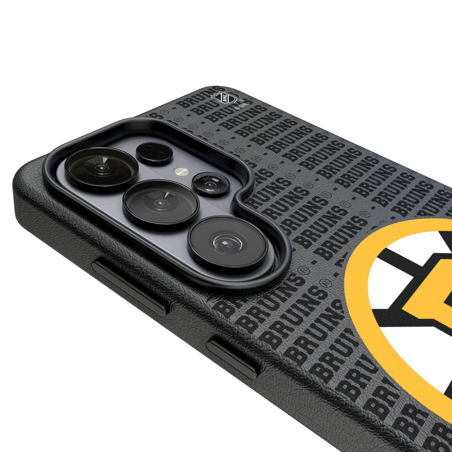 Boston Bruins Text Backdrop MagSafe Compatible Phone Case for Samsung Galaxy