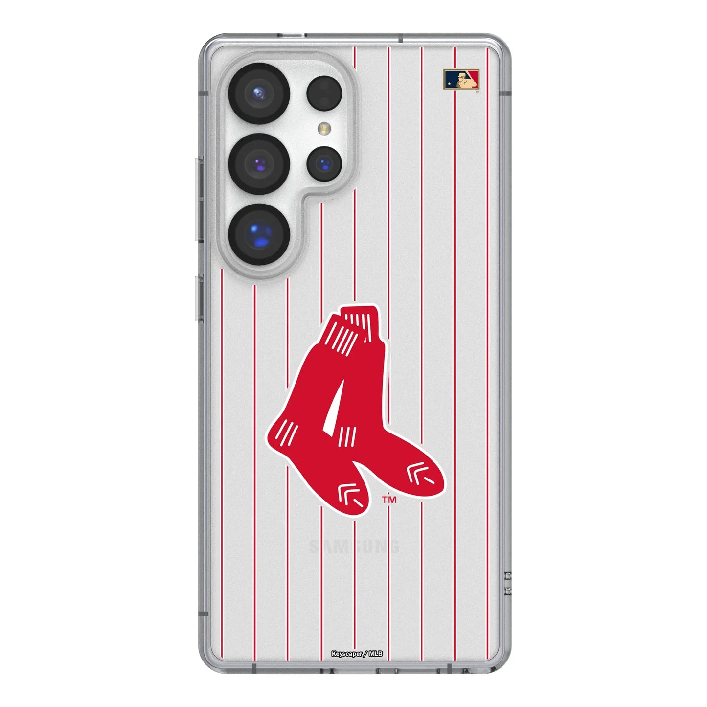 Boston Red Sox 1924-1960 - Cooperstown Collection Pinstripe Clear Phone Case for Samsung Galaxy