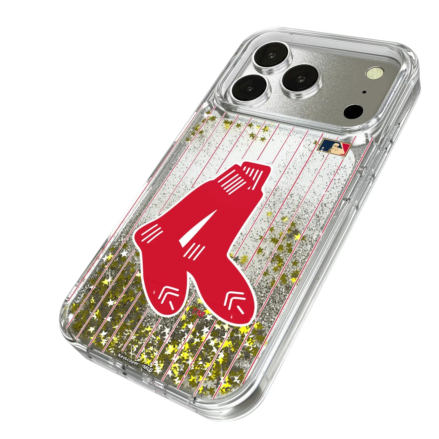 Boston Red Sox 1924-1960 - Cooperstown Collection Pinstripe Glitter Phone Case for Apple iPhone