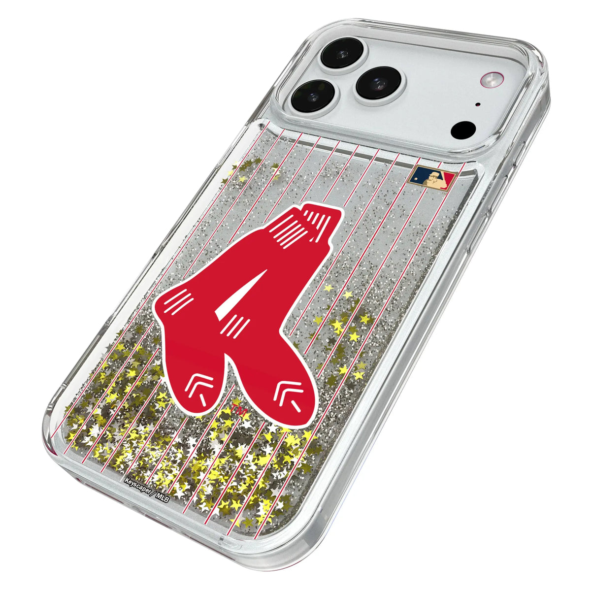Boston Red Sox 1924-1960 - Cooperstown Collection Pinstripe Glitter Phone Case for Apple iPhone