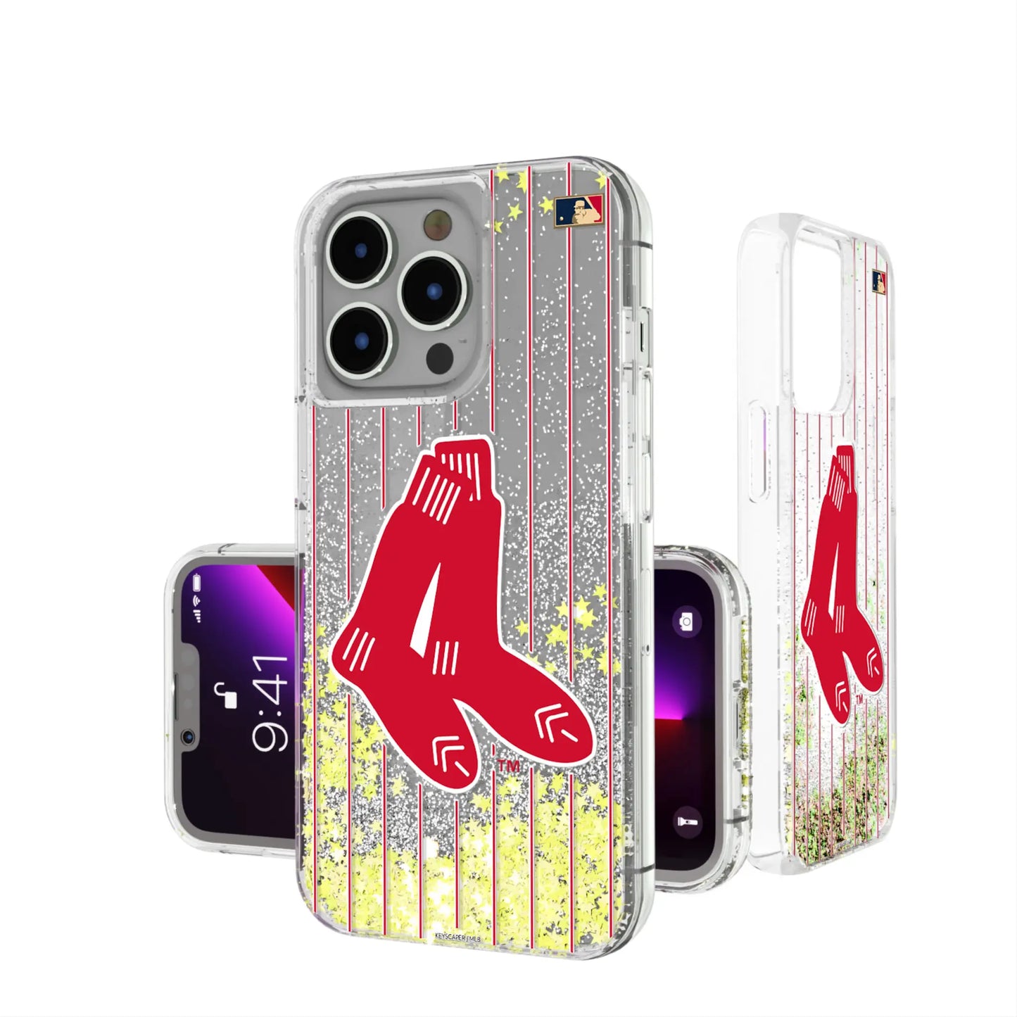 Boston Red Sox 1924-1960 - Cooperstown Collection Pinstripe Glitter Phone Case for Apple iPhone