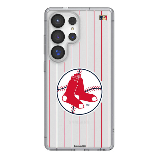 Boston Red Sox 1970-1975 - Cooperstown Collection Pinstripe Clear Phone Case for Samsung Galaxy