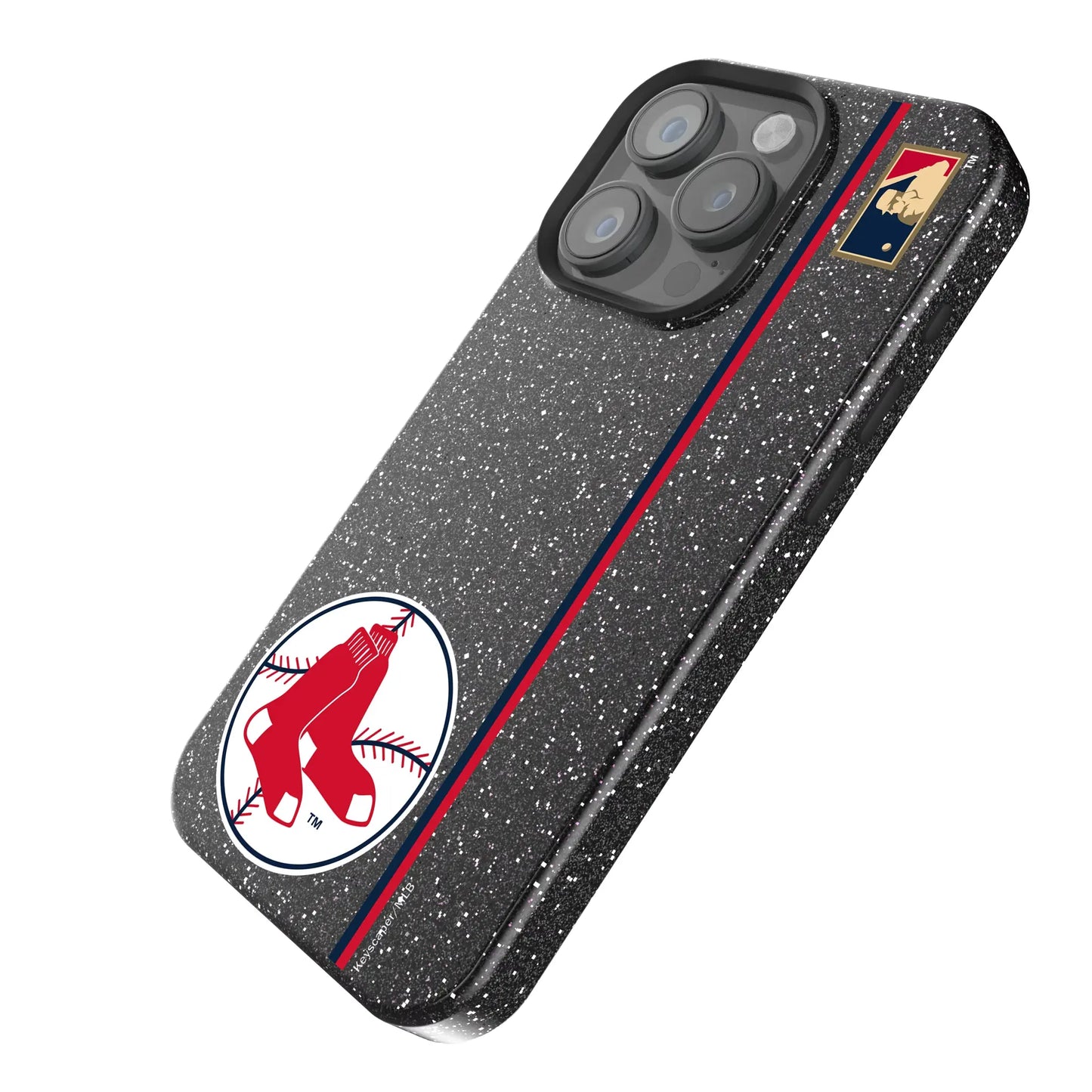 Boston Red Sox 1970-1975 - Cooperstown Collection Sidebar Black Bling Phone Case for Apple iPhone
