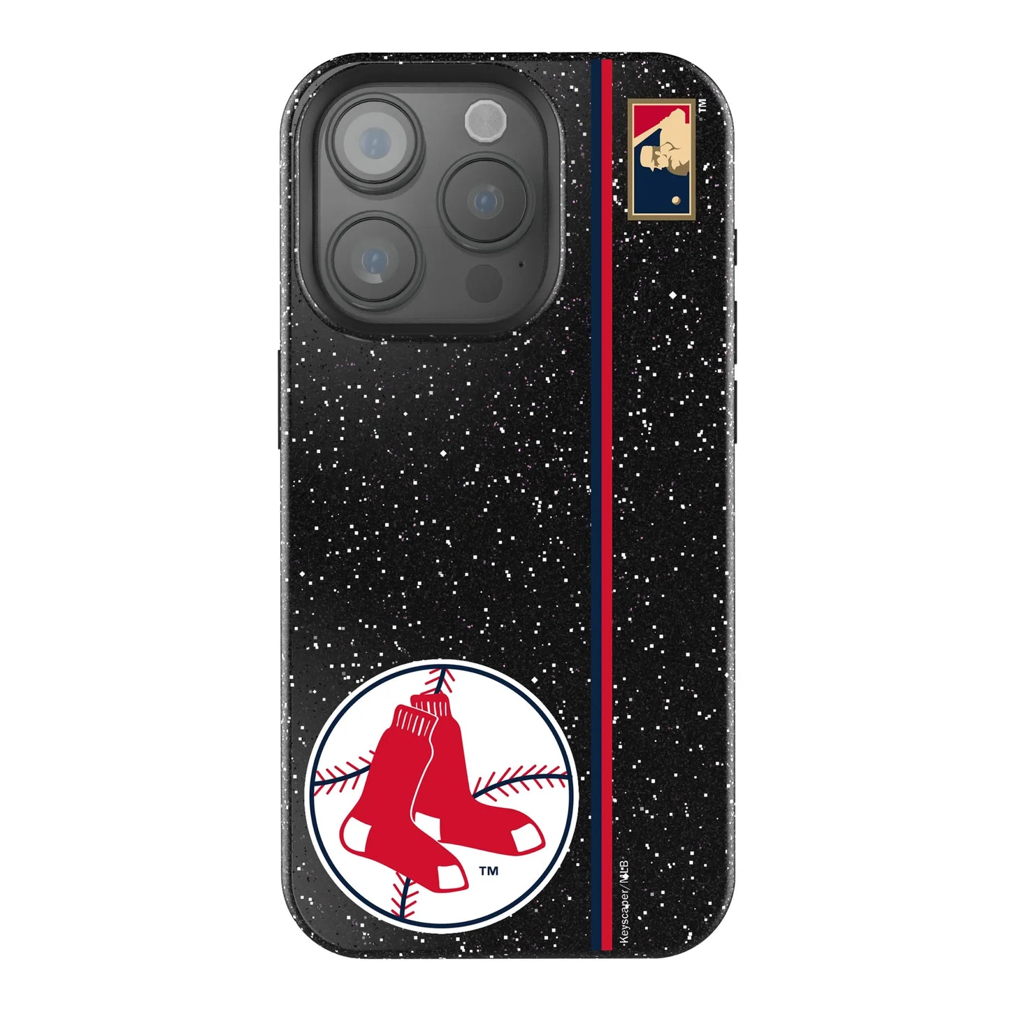 Boston Red Sox 1970-1975 - Cooperstown Collection Sidebar Black Bling Phone Case for Apple iPhone
