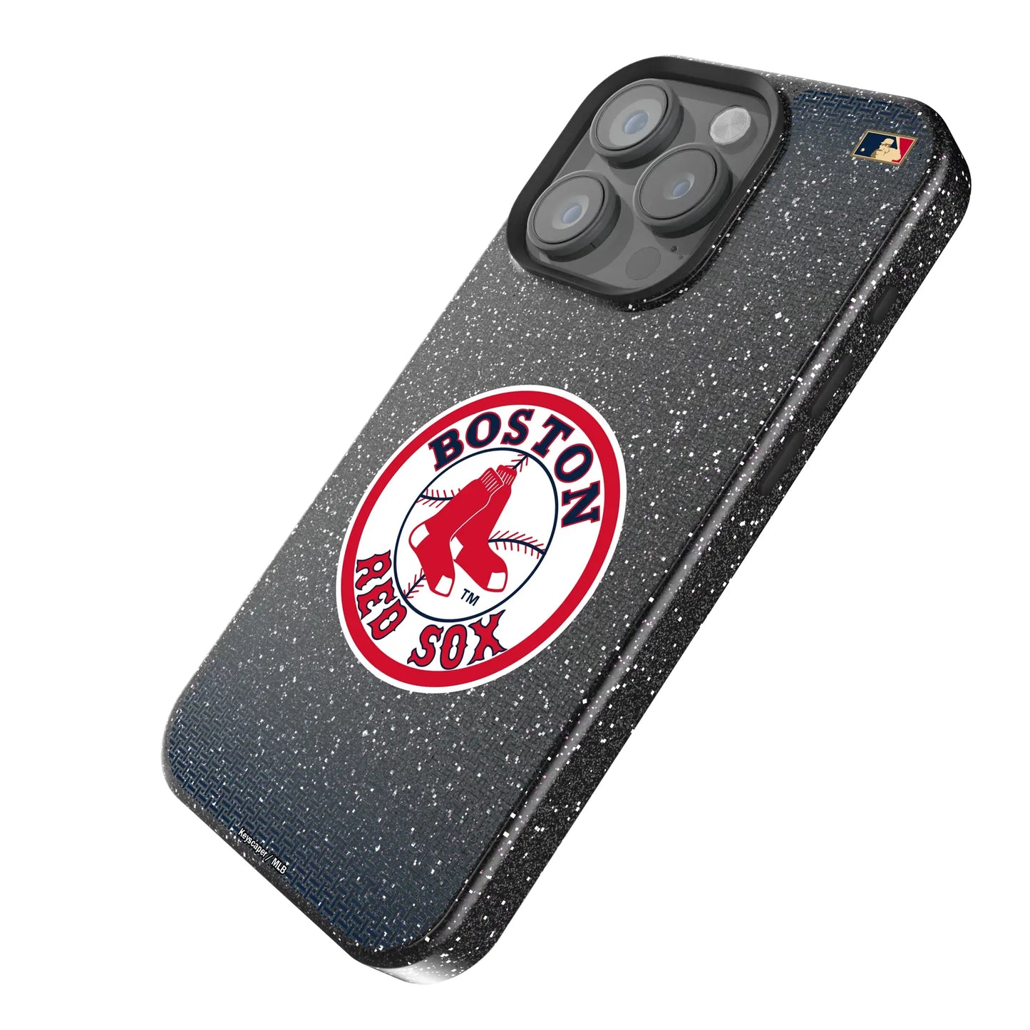 Boston Red Sox 1976-2008 - Cooperstown Collection Linen Black Bling Phone Case for Apple iPhone