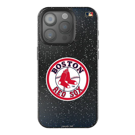 Boston Red Sox 1976-2008 - Cooperstown Collection Linen Black Bling Phone Case for Apple iPhone