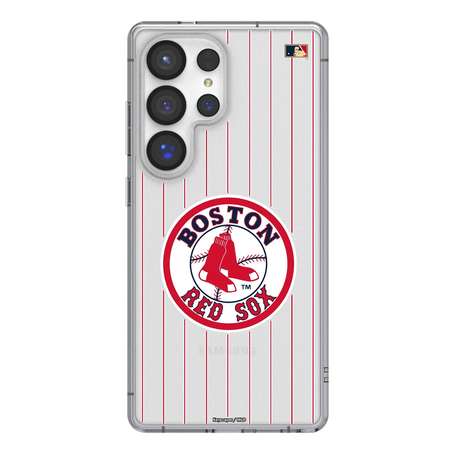 Boston Red Sox 1976-2008 - Cooperstown Collection Pinstripe Clear Phone Case for Samsung Galaxy