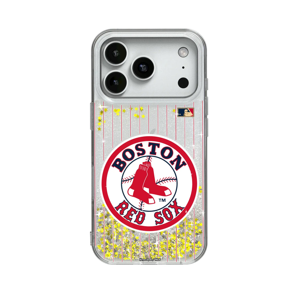 Boston Red Sox 1976-2008 - Cooperstown Collection Pinstripe Glitter Phone Case for Apple iPhone