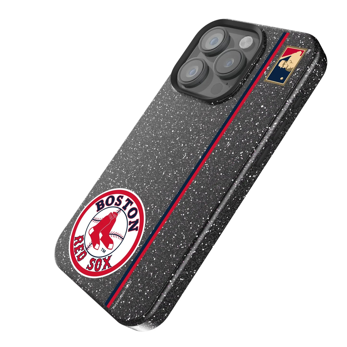 Boston Red Sox 1976-2008 - Cooperstown Collection Sidebar Black Bling Phone Case for Apple iPhone