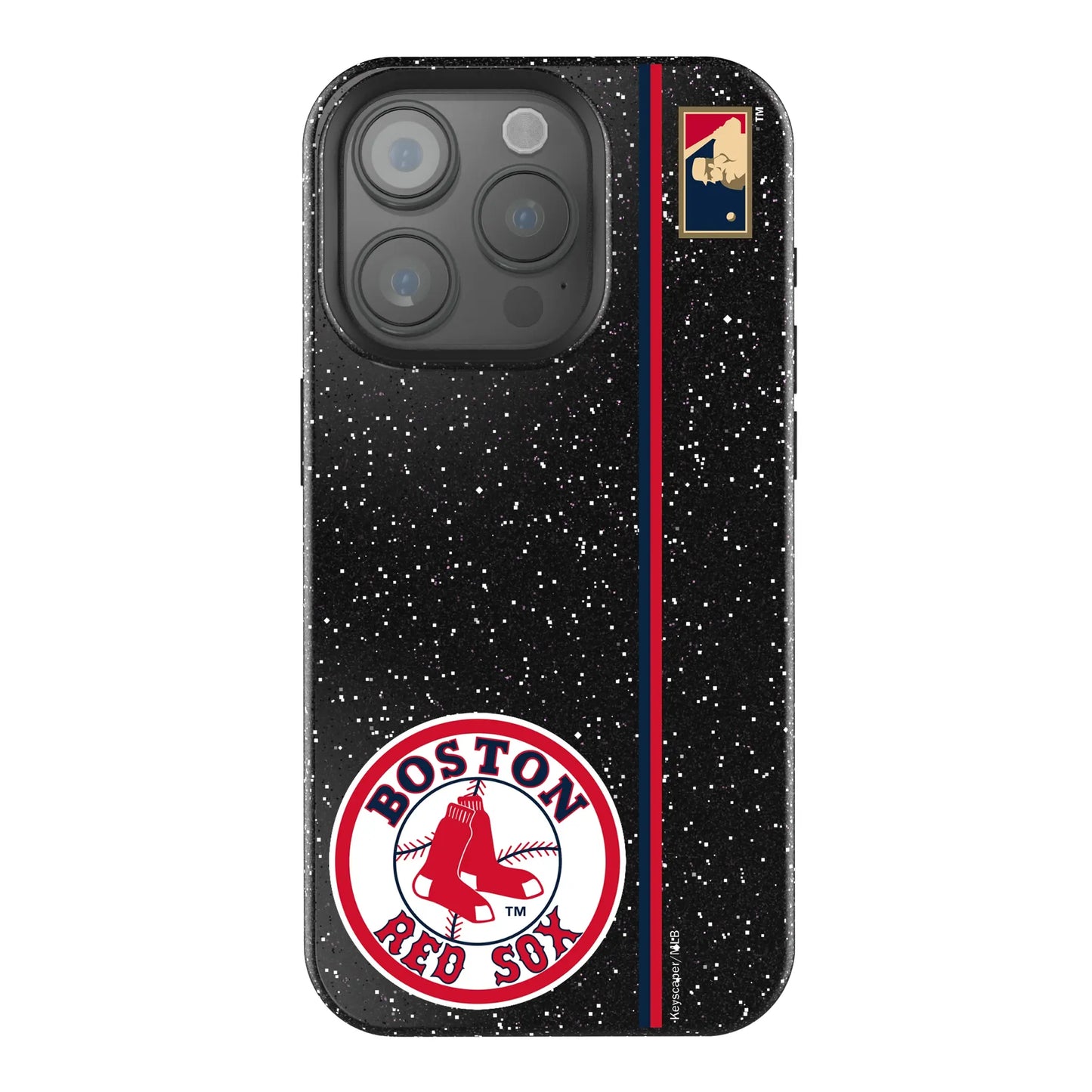 Boston Red Sox 1976-2008 - Cooperstown Collection Sidebar Black Bling Phone Case for Apple iPhone