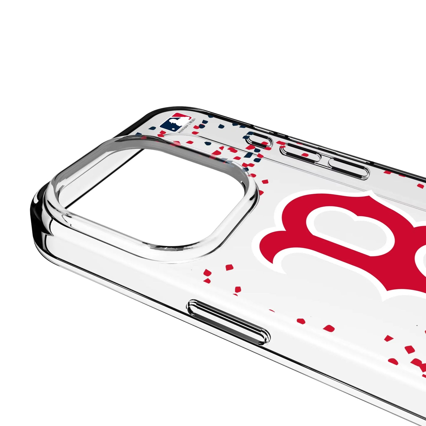 Boston Red Sox Confetti Clear Phone Case for Apple iPhone