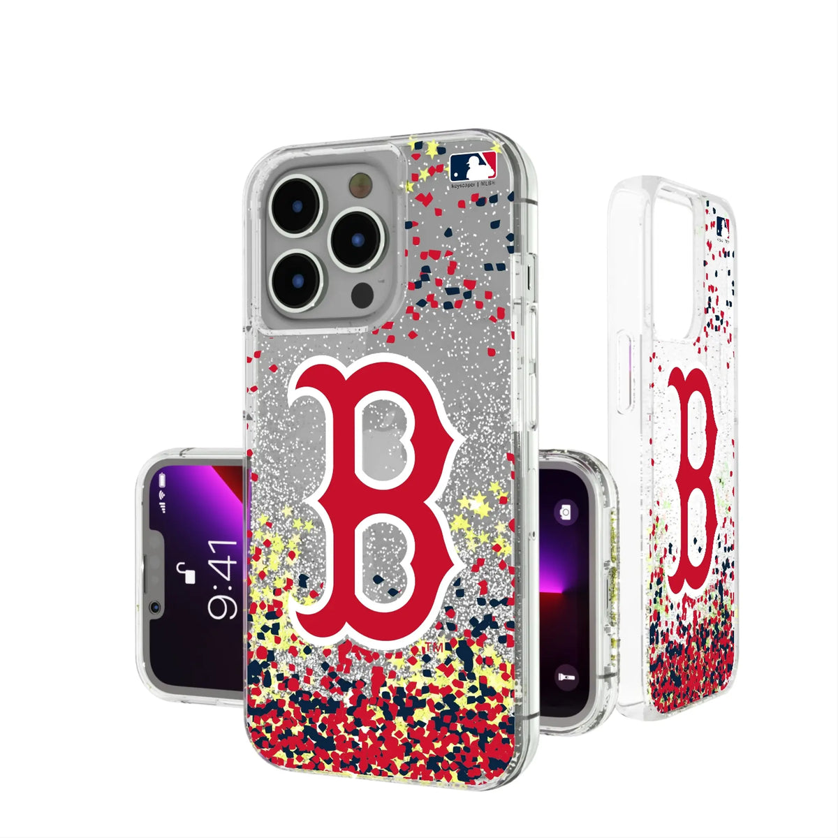 Boston Red Sox Confetti Glitter Phone Case for Apple iPhone