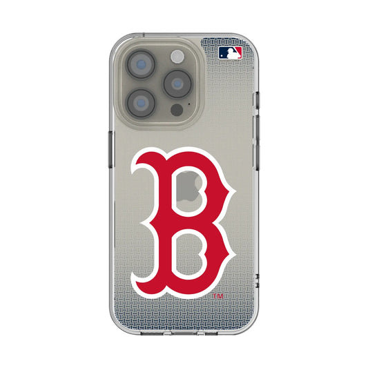 Boston Red Sox Linen Clear Phone Case for Apple iPhone