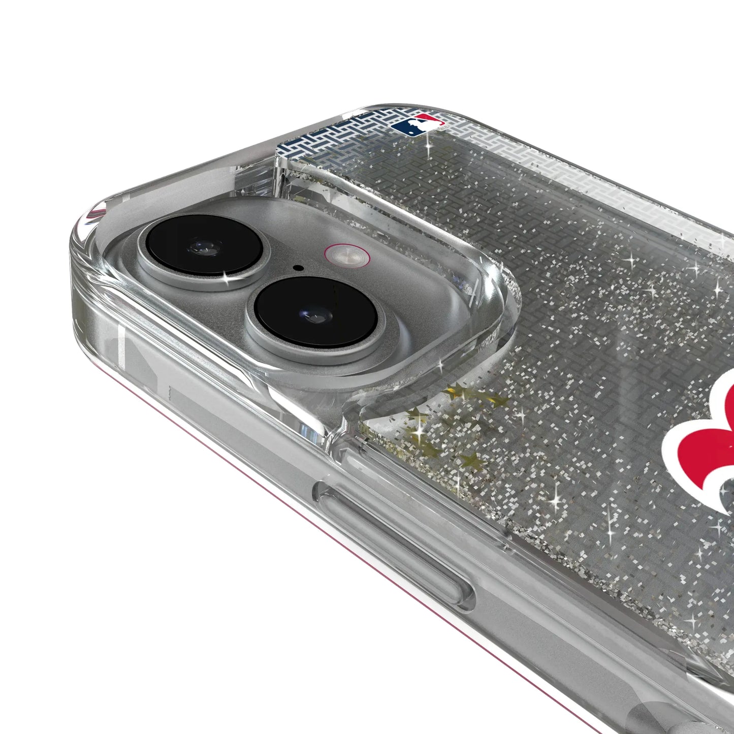 Boston Red Sox Linen Glitter Phone Case for Apple iPhone