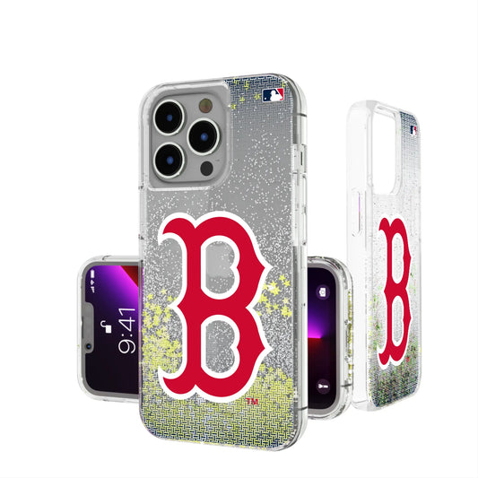 Boston Red Sox Linen Glitter Phone Case for Apple iPhone