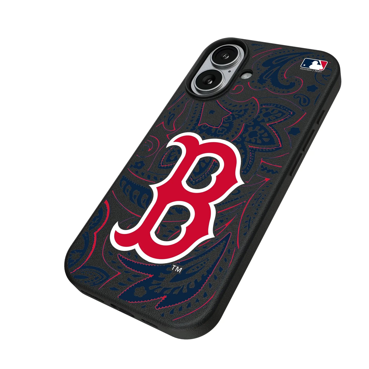 Boston Red Sox Paisley MagSafe Compatible Phone Case for Apple iPhone