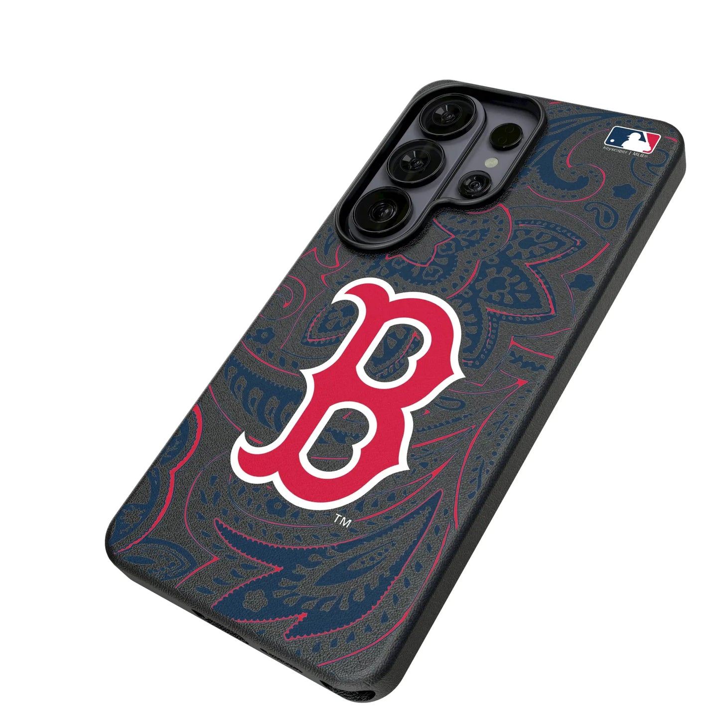 Boston Red Sox Paisley MagSafe Compatible Phone Case for Samsung Galaxy
