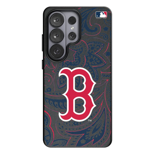 Boston Red Sox Paisley MagSafe Compatible Phone Case for Samsung Galaxy