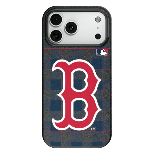 Boston Red Sox Plaid MagSafe Compatible Phone Case for Apple iPhone