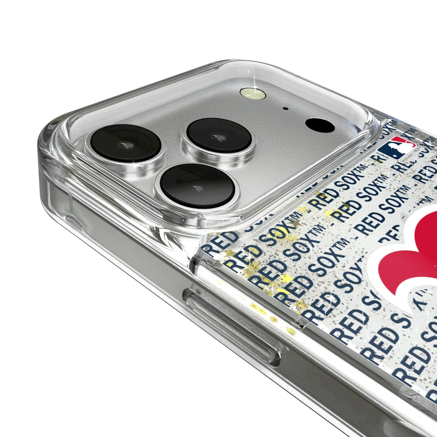 Boston Red Sox Text Backdrop Glitter Phone Case for Apple iPhone