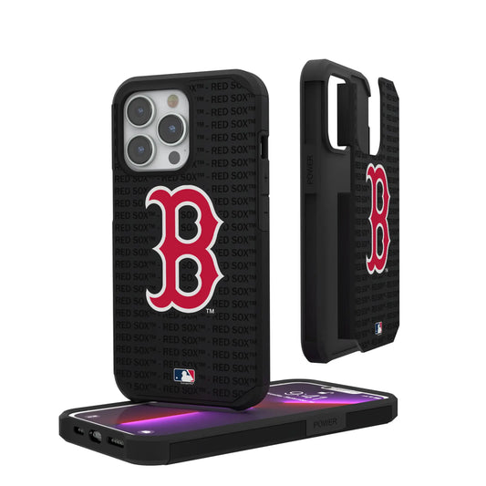 Boston Red Sox Text Backdrop Rugged Phone Case for Apple iPhone