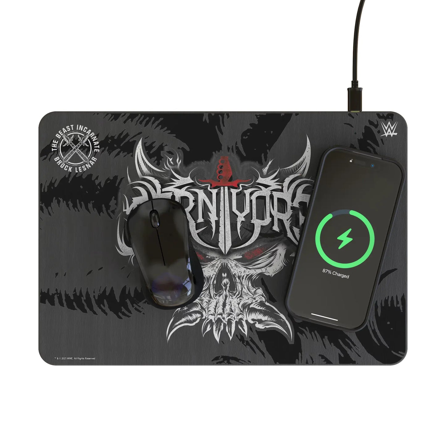 Brock Lesnar Impact 15-Watt Wireless Charger and Mouse Pad