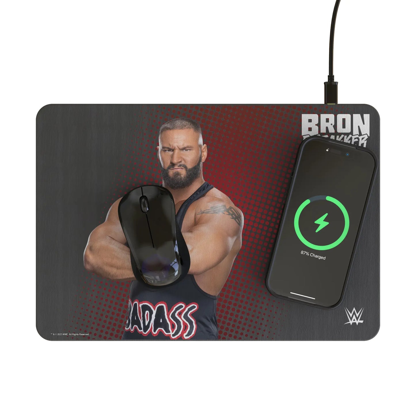 Bron Breakker Superstar 15-Watt Wireless Charger and Mouse Pad