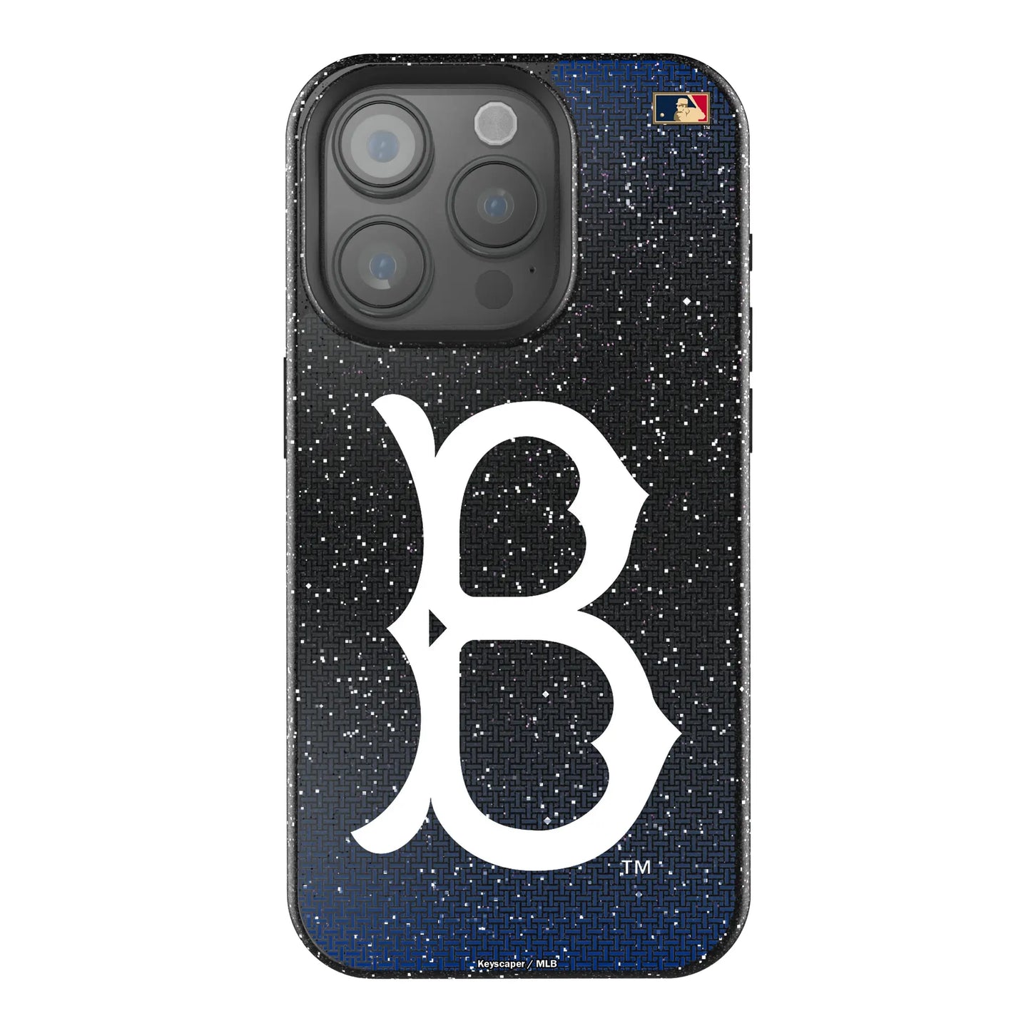 Brooklyn Dodgers 1949-1957 - Cooperstown Collection Linen Black Bling Phone Case for Apple iPhone