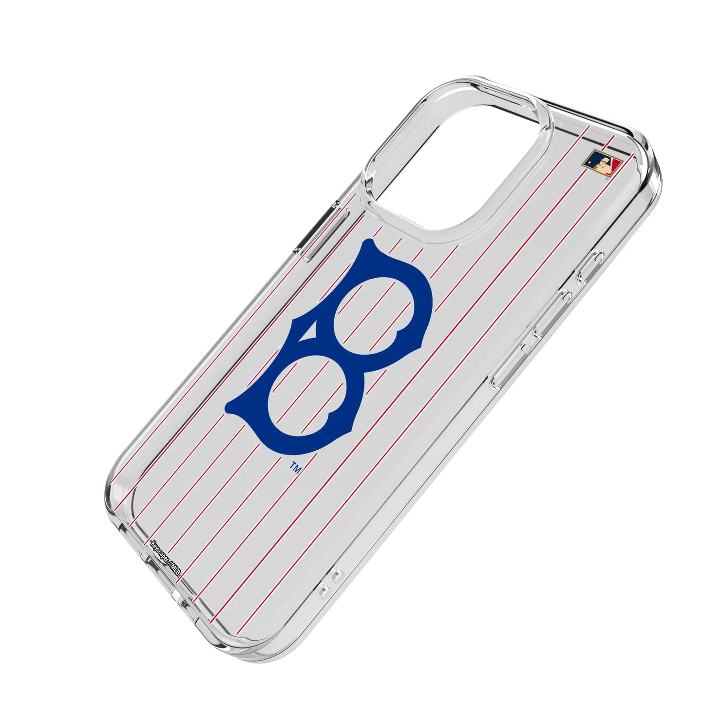 Brooklyn Dodgers 1949-1957 - Cooperstown Collection Pinstripe Clear Phone Case for Apple iPhone