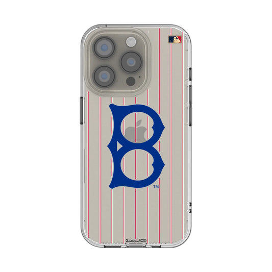 Brooklyn Dodgers 1949-1957 - Cooperstown Collection Pinstripe Clear Phone Case for Apple iPhone