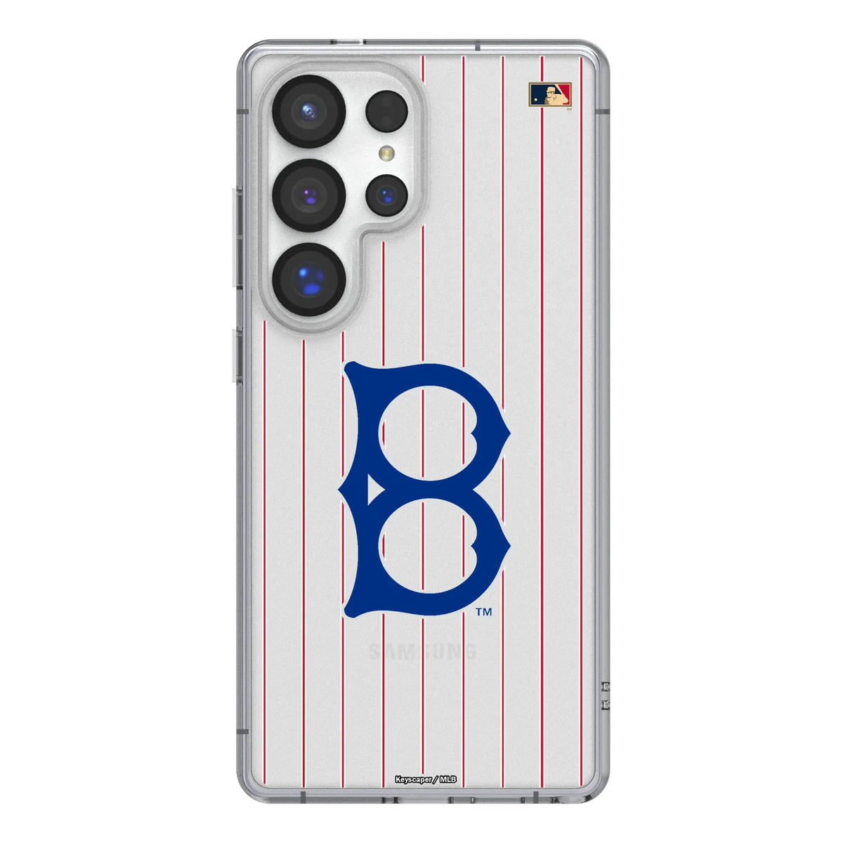 Brooklyn Dodgers 1949-1957 - Cooperstown Collection Pinstripe Clear Phone Case for Samsung Galaxy