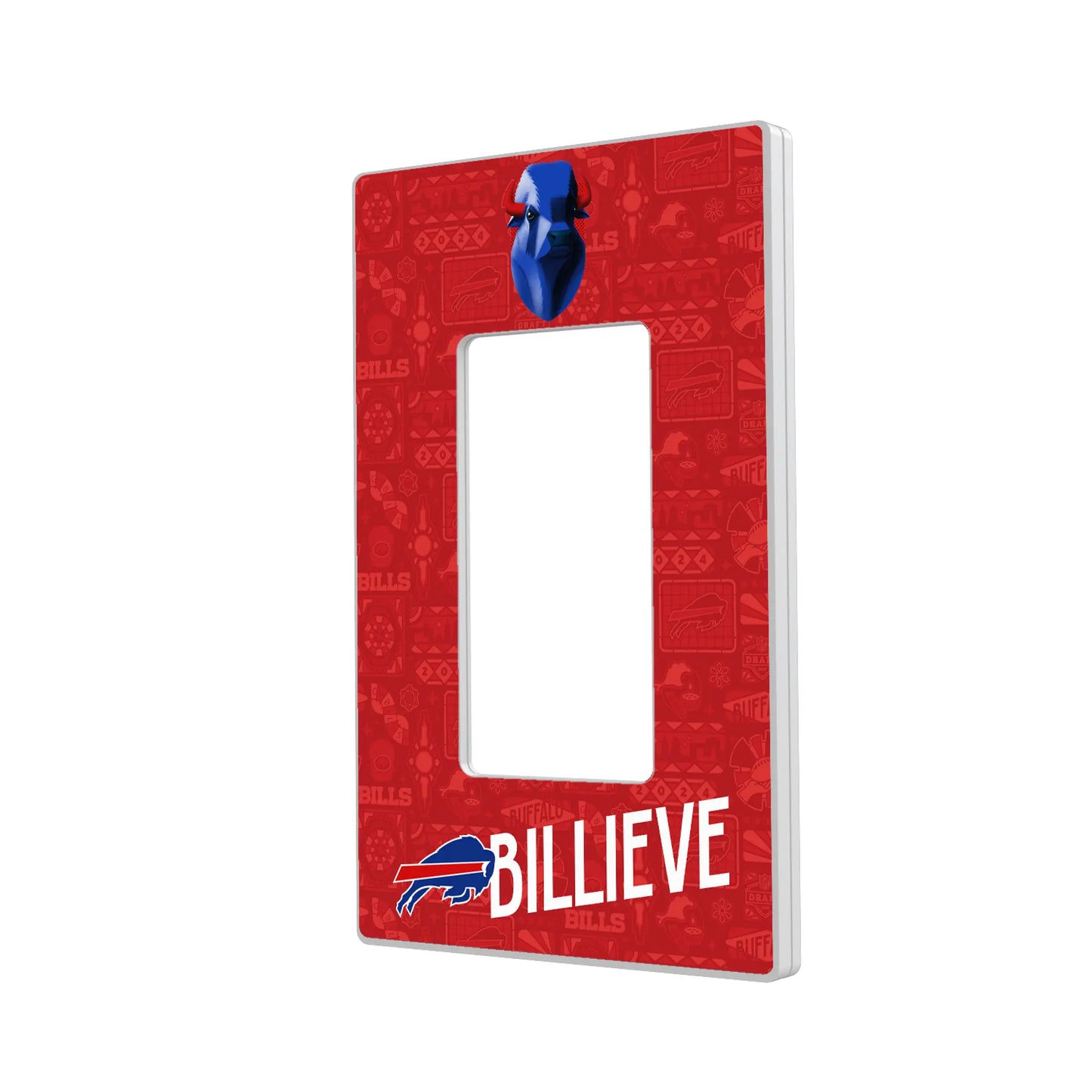 Buffalo Bills Deco Hidden-Screw Light Switch Plate
