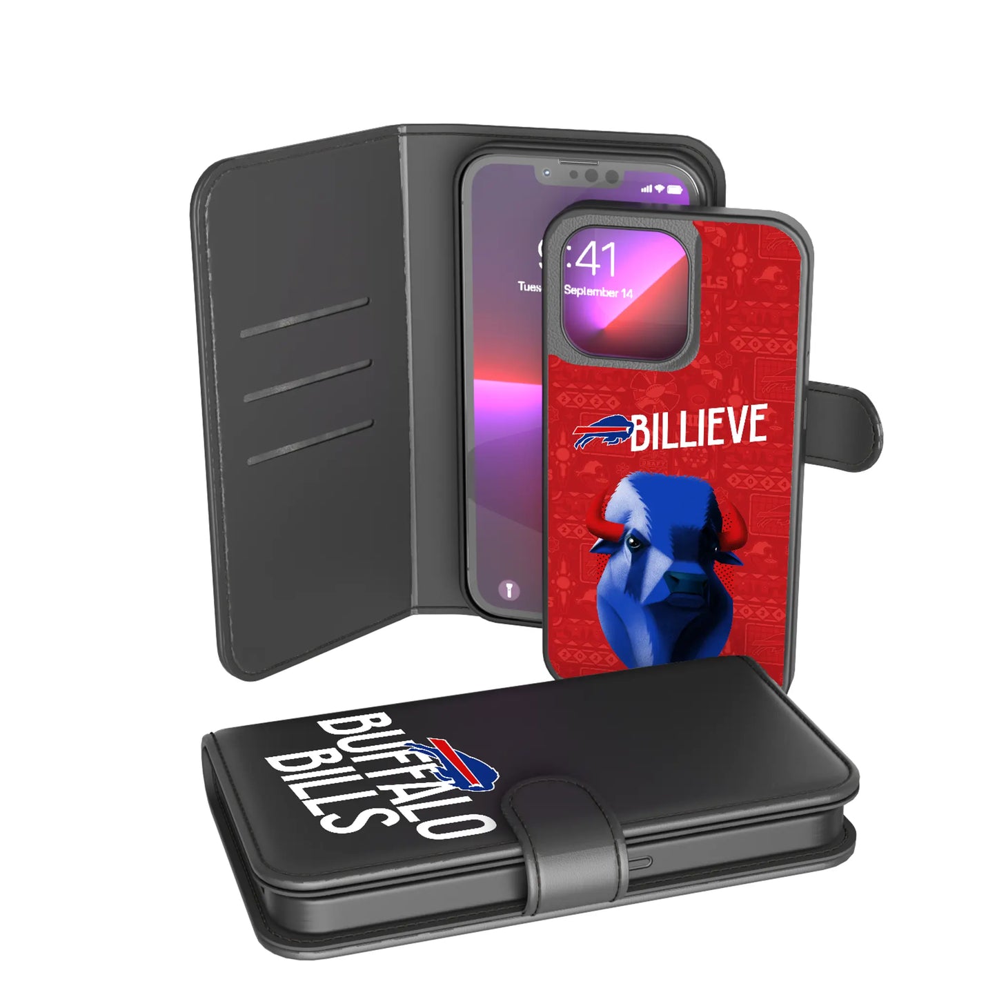 Buffalo Bills Deco Wallet Phone Case for Apple iPhone