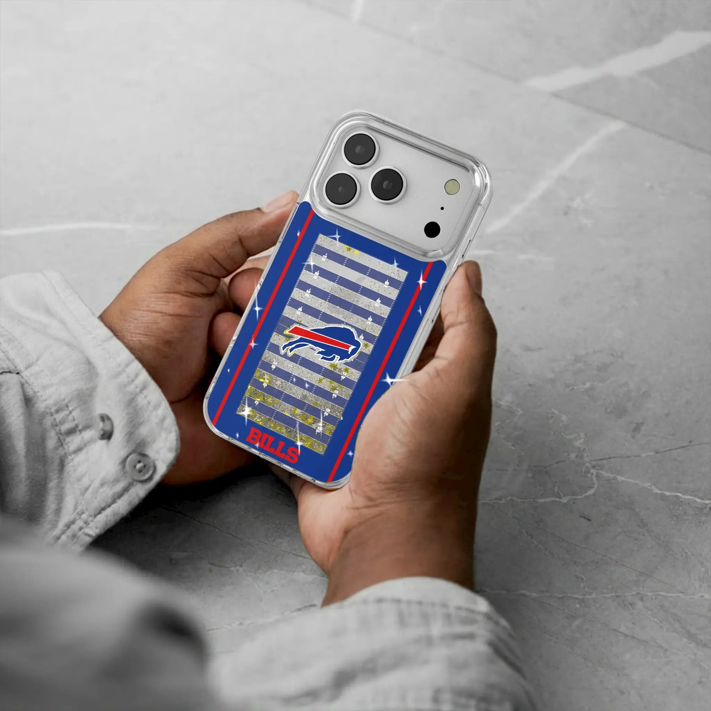 Buffalo Bills Field Glitter Phone Case for Apple iPhone