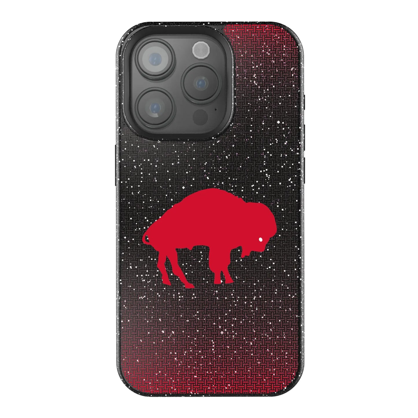 Buffalo Bills Historic Collection Linen Black Bling Phone Case for Apple iPhone