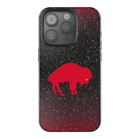 Buffalo Bills Historic Collection Linen Black Bling Phone Case for Apple iPhone