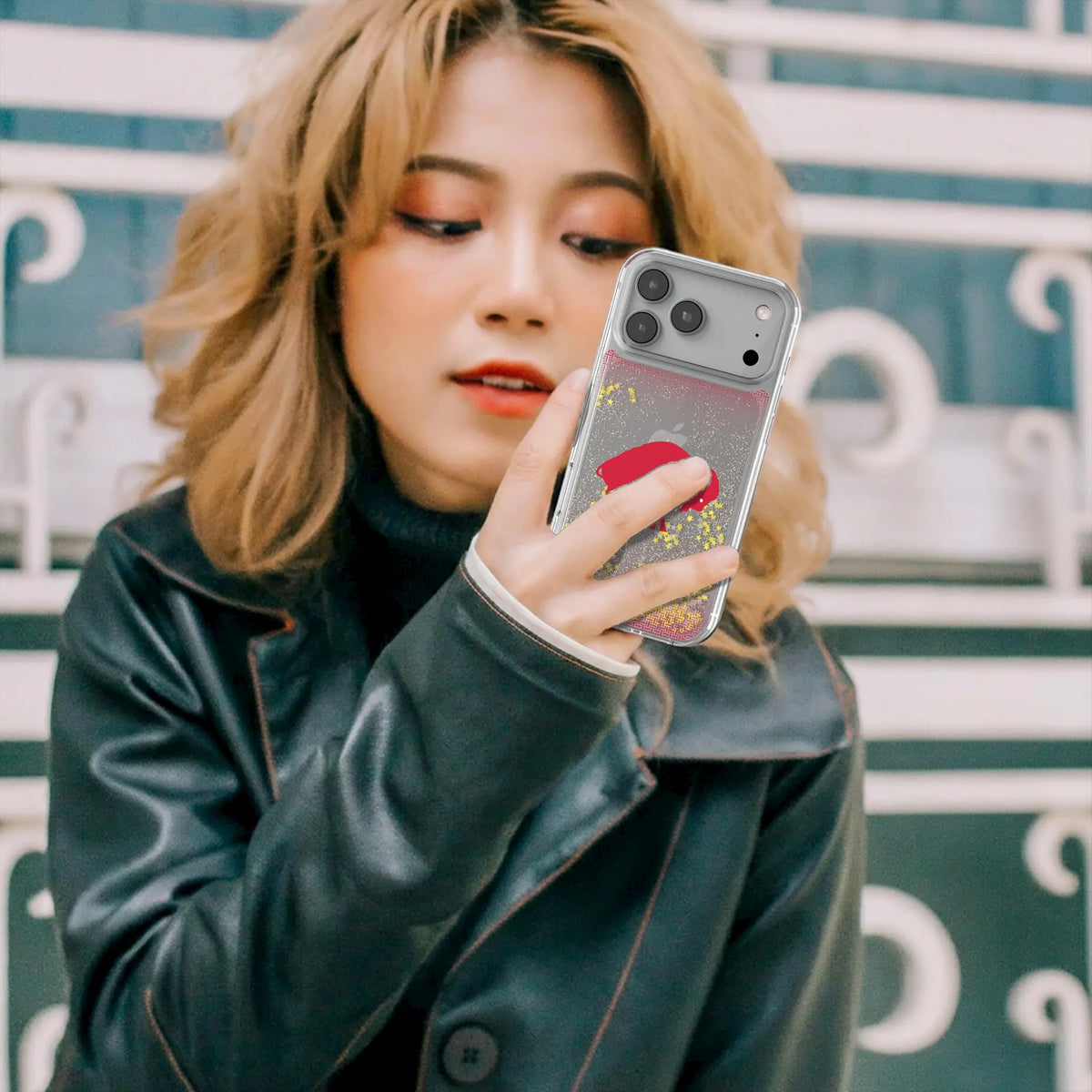Buffalo Bills Historic Collection Linen Glitter Phone Case for Apple iPhone